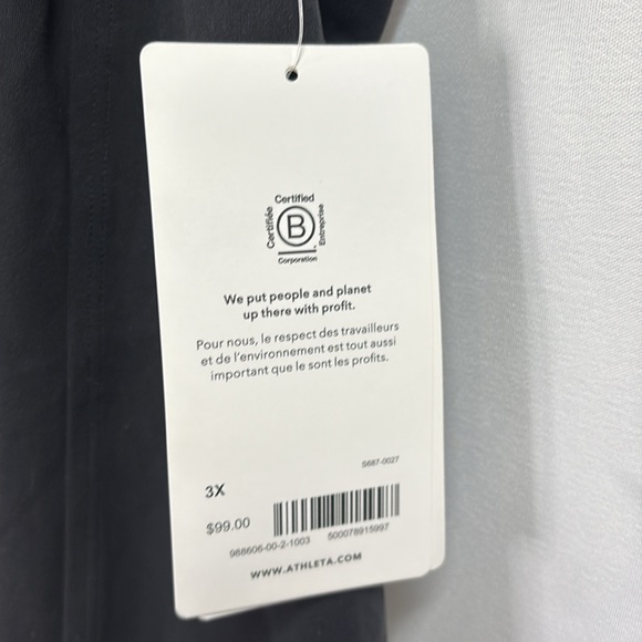 ATHLETA On My Way Racerback Dress Black Size 3X NWT - Picture 6 of 6